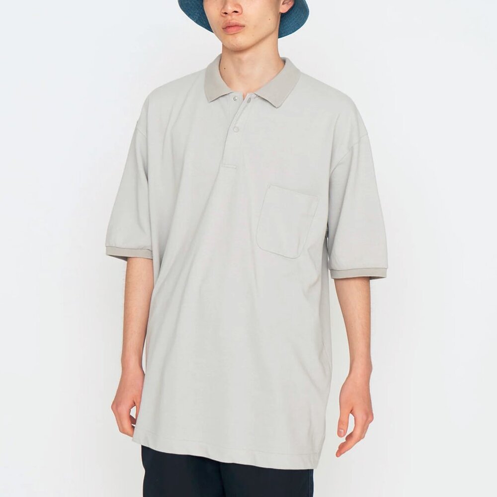 Nanamica SS/24 Light Gray S/S Polo Shirt